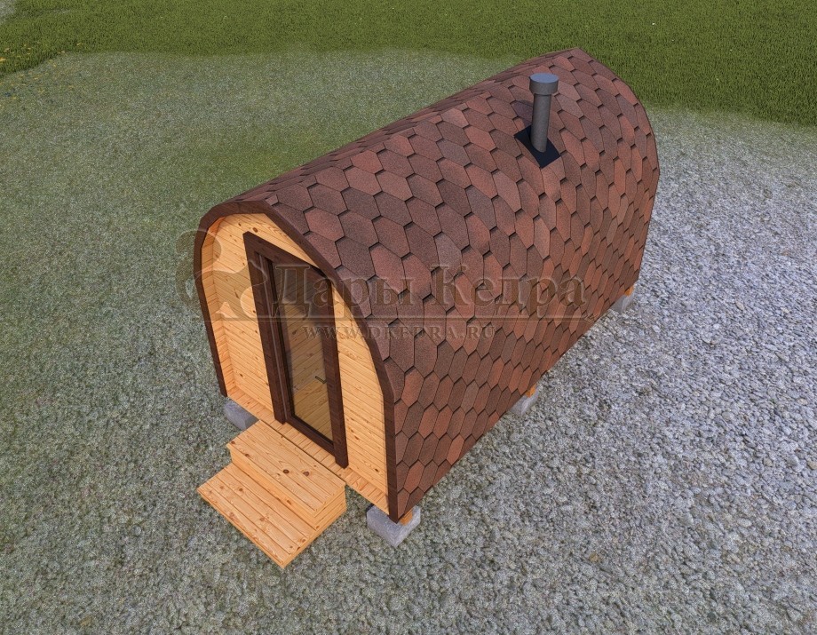 Баня «Викинг» из кедра 4х2,2 м