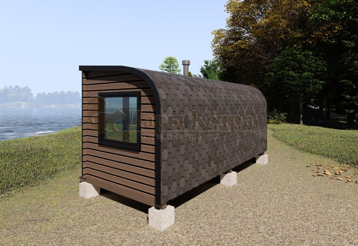 Баня «Парус» из кедра 5х2,2 м